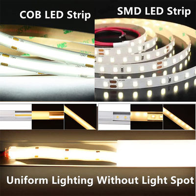 480Leds 6500K Bianco flessibile COB Led Strip Light per la decorazione interna in 12V/24V tensione