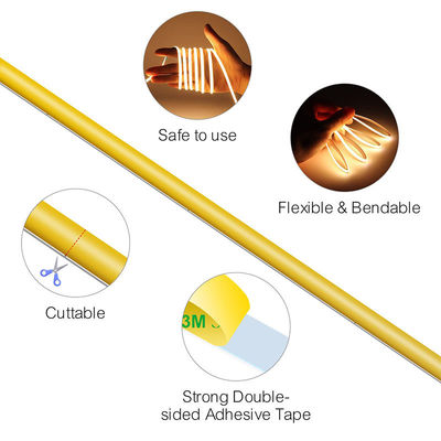 Personalizzazione COB LED Strip Light IP20 8mm 12V24V 320leds Rosa per interni ed esterni