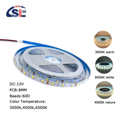 12V 60leds/m 6000K-6500K SMD 2835 Bianco indirizzabile LED retroilluminazione luci a striscia 2200 lm