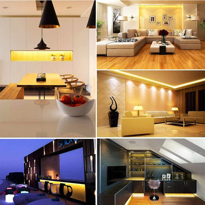 Luce a strisce LED gialla dorata COB flessibile per albergo
