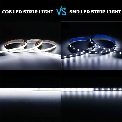 Non impermeabile 12V24V 8mm10mm 480Leds 6500K Bianco CE RoHs Flessibile COB LED Strip Light