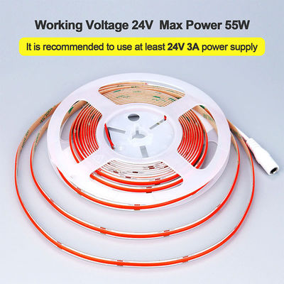 COB LED Strip Light IP20 8mm 12V24V 480leds Rosso per decorazioni interne ed esterne