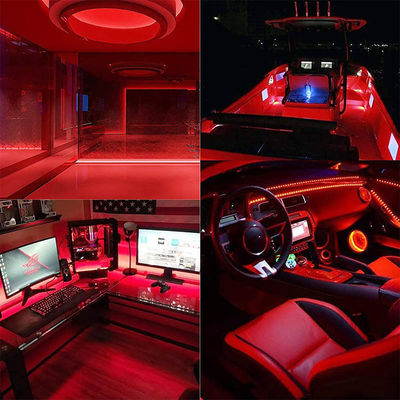 COB LED Strip Light IP20 8mm 12V24V 480leds Rosso per decorazioni interne ed esterne