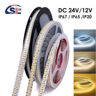 Acque resistenti SMD2835 luci a strisce a LED 240leds 8mm 24v 12v 3000K 4000K 6500K IP67 IP65 IP20