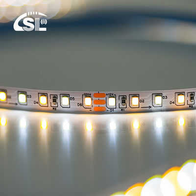 Alte luci 12v24v 8mm 120leds 3000K-6500K CCT Tavola di taglio a striscio a doppio colore SMD2835 LED Strip Light
