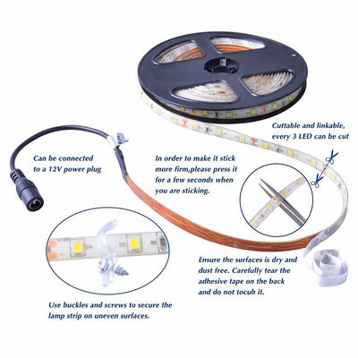 3000K 4000K 5V 8mm 120leds IP65 impermeabile SMD2835 LED Strip Light con rating IP65