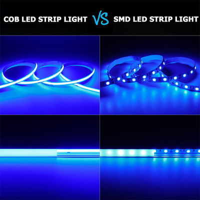 CE LVD EMC ROHS FCC REACH ERP2.0 certificato Ice Blue COB LED Strip Light con larghezza di 8 mm