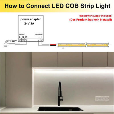 Luce a striscia a LED 8mm10mm 480leds 3000K4000K6500K Calda Bianco naturale Flessibile COB