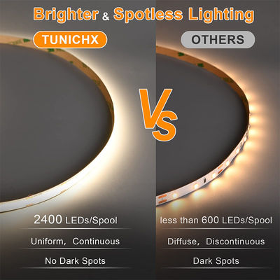 100lm/w Alta luminosità IP20 8mm 480Leds COB LED Strip Light per cucina soggiorno