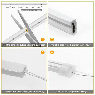 IP65 Neon Flex a LED blu impermeabile con 120 LED/M e temperatura di lavoro di 40°C