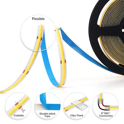 Alta luminosità COB LED Strip Light IP20 Ra90 8mm/10mm 12V24V 320Leds 3000K4000K6500K per il soggiorno