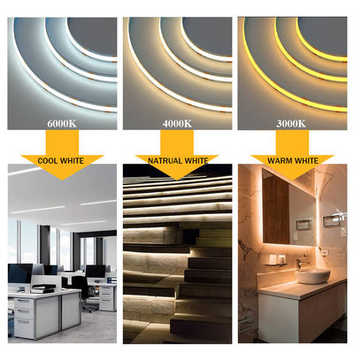Alta luminosità COB LED Strip Light IP20 Ra90 8mm/10mm 12V24V 320Leds 3000K4000K6500K per il soggiorno