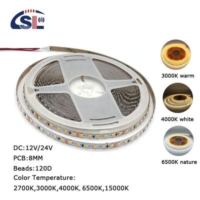 Electroplate PCB 120Ds 8mm Ra 80 3000K-6500K Running LED Light Strip per uso residenziale