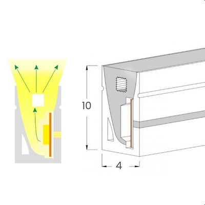 Supporto Dimmer Caldo Bianco Neon Flex 3000K Mini 24V 4x10mm IP65 impermeabile 168 LED/m