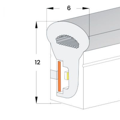 Bianco neutro 120LED/m Bianco fresco LED Neon Flex IP65 DC impermeabile 12V 6x12mm Kit completo