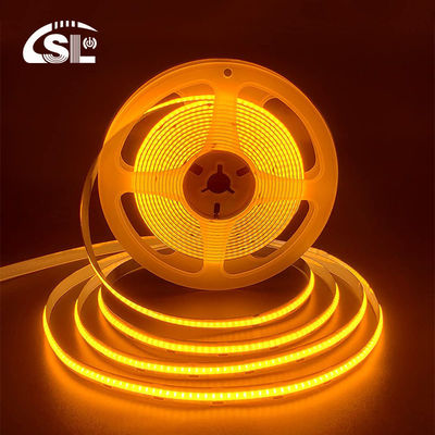 IP20 12V 24V Flessibile COB LED Strip Light 8mm 320Leds Orange Waterproof Strip Light 3