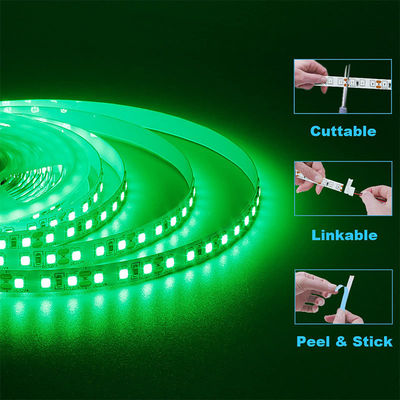 Rating IP20 Alta luminosità personalizzato 5V 120LED Verde Una luce Una tavola elettroplata SMD2835 LED Strip Light