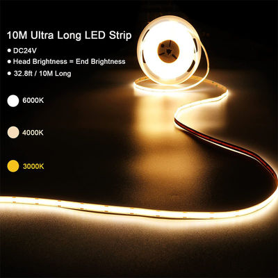 4000K COB Flessibile LED Strip 480Leds 8mm10mm Larghezza per gabinetto camera da letto illuminazione cucina