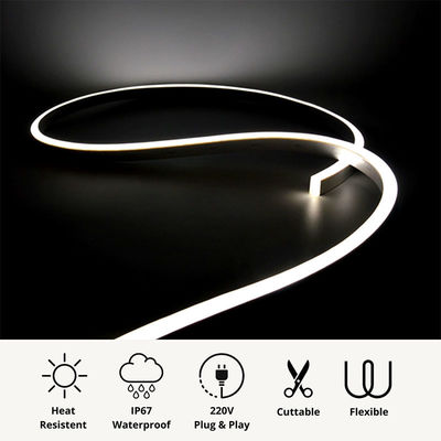 4100K LED Bianco Freddo Neon Flex 24V DC Wireless 8x16mm 120LED/m IP65 Impermeabile Ideale