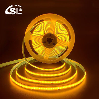 Hotel House COB LED Strip Light CE RoHs IP20 Ra90 8mm Larghezza 12V 24V Giallo dorato