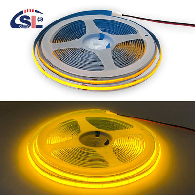 Hotel House COB LED Strip Light CE RoHs IP20 Ra90 8mm Larghezza 12V 24V Giallo dorato