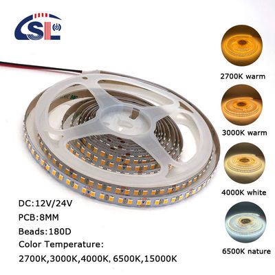 IP20 4100K 180LEDS/M 24v SMD 2835 LED Strip Light per decorazioni in bianco naturale