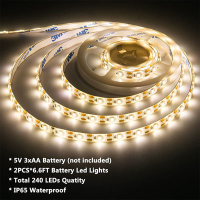 Hotel 5v 120leds 8mm 3000K Warm White Led Strip Light con e Flux luminoso/m 2640 lm