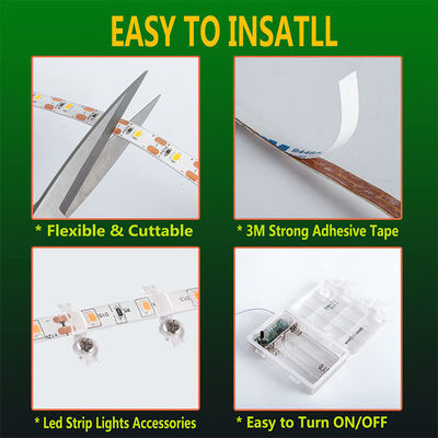 Hotel 5v 120leds 8mm 3000K Warm White Led Strip Light con e Flux luminoso/m 2640 lm