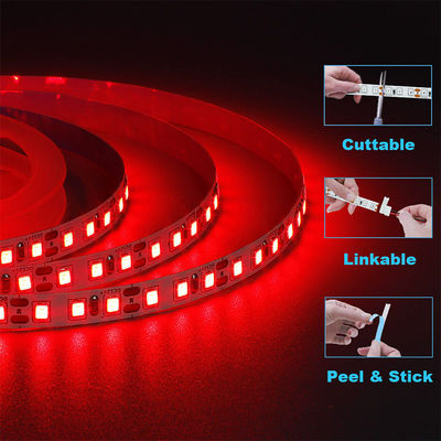 Lungo 12V 8mm 120leds Red Die-Cutting Board SMD2835 Led Strip Light per illuminazione commerciale