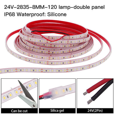 110v220v 8mm 120leds 6500k IP67 Scheda fustellatrice impermeabile SMD2835 LED Strip Light