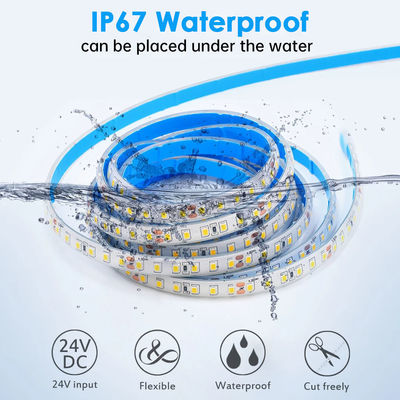 Striscia di illuminazione COB 110v220v 8mm 120leds 4000K IP67 Scheda fustellatrice impermeabile SMD2835 Striscia LED