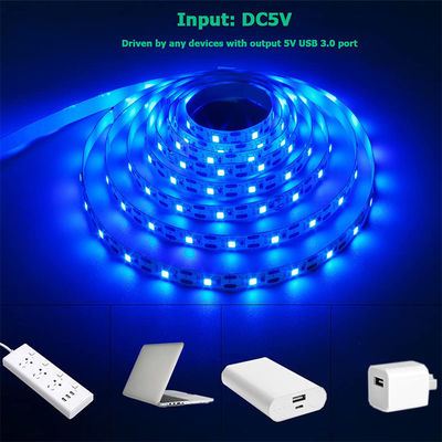 5V 8mm 120LED Blu LED Strip Light Electroplate SMD2835 Ideale per interni ed esterni