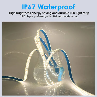 Striscia di illuminazione COB 110v220v 8mm 120leds 4000K IP67 Scheda fustellatrice impermeabile SMD2835 Striscia LED