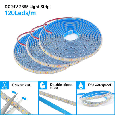 Striscia di illuminazione COB 110v220v 8mm 120leds 4000K IP67 Scheda fustellatrice impermeabile SMD2835 Striscia LED