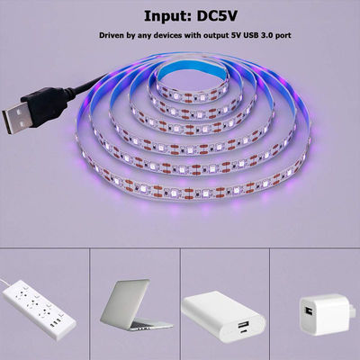 LED Strip Light 5V 8mm 120LEDs viola One Cut Electroplate per le vostre esigenze