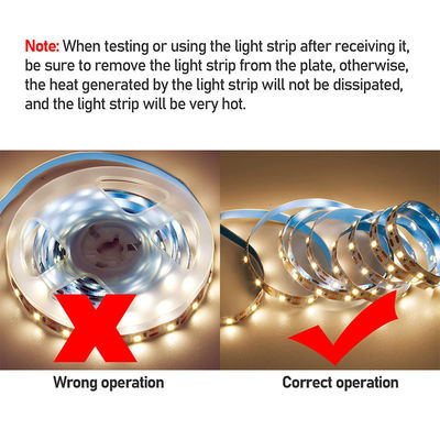 Supporto scure 5v 8mm 120leds 3000K Caldo Bianco Flessibile Electroplate LED Strip Light