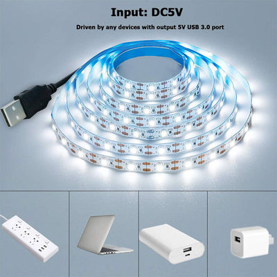 120LED/m 5V 8mm 6500K Bianco Un taglio elettroplata flessibile SMD2835 LED Strip Light