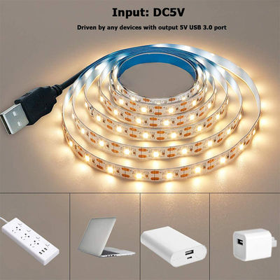 3- 120° Angolo del fascio 5v 120leds 8mm 4000K naturale Una luce una taglio SMD2835 Led Strip Light