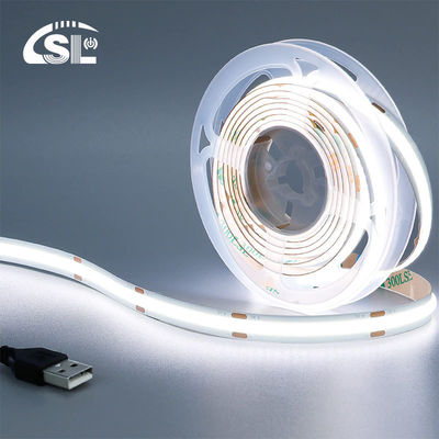 5v 320leds 8mm 6500K White COB Led Strip Light per l'illuminazione abitativa con comando di interruttore