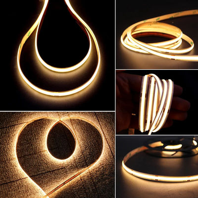 Supporto Dimmer Alta luminosità 8mm10mm 320leds 3000k-6500k COB LED Strip Light con 3-