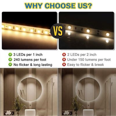 8mm 240leds 6500K Cold White SMD2835 Led Strip Light con modalità interruttore a controllo remoto