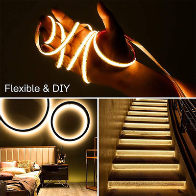 Decorazione interna 8mm10mm 320leds 3000K4000K6500K Caldo Bianco naturale flessibile COB Led Strip Light