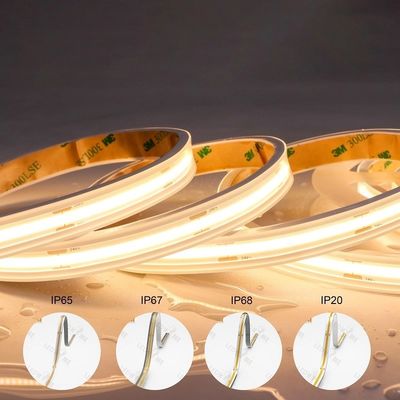 CCT COB LED Strip Light DC12V24V 8mm10mm larghezza 608leds 3000K 6500K per la decorazione interna