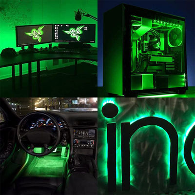 Green COB LED Strip Light 8mm 320leds 12v24v per esterno e interno