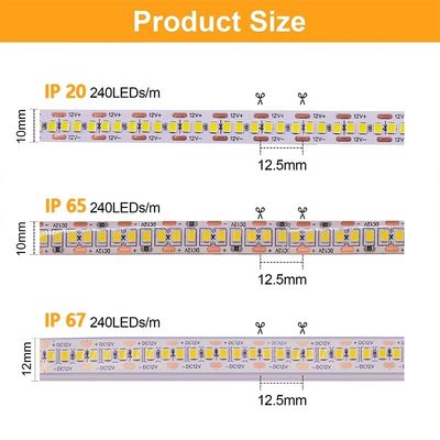 IP67 impermeabile 12V 24V LED Strip Bianco Caldo Bianco 2835 120LED/m per ornamenti da giardino all'aperto