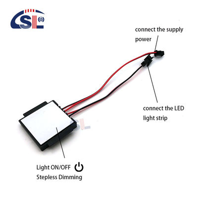 1-5mm Mercury Mirror DC 12V 3A/5A Illuminazione a LED del bagno Unico/Tre colori On/Off Dimmer Touch Sensor Switch