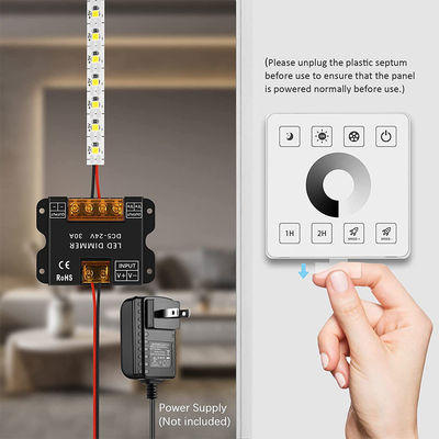 Controller di luce a LED senza fili a RF touch panel per luci monocromatiche bicolori e RGB