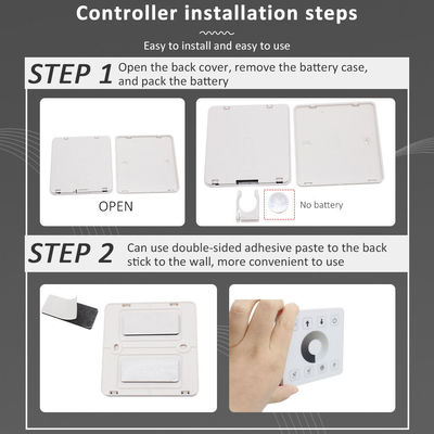 Controller di luce a LED senza fili a RF touch panel per luci monocromatiche bicolori e RGB