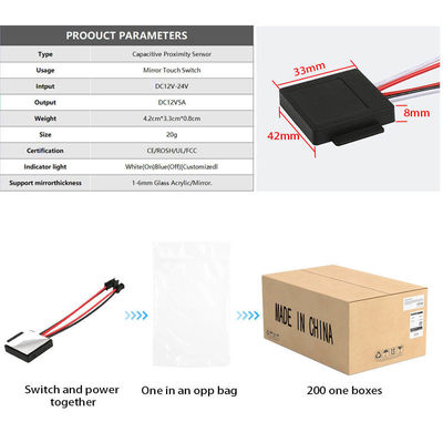SL 12V 5A 60W Sensore di luce intelligente Switch touch per specchietti da bagno