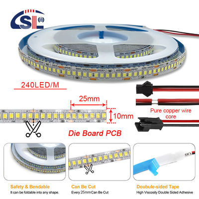 Elettroplate LED Strip Light SMD 2835 240leds/m 10MM 3000K 4500K 6000K 10000K 15W 20W DC12V/24V
